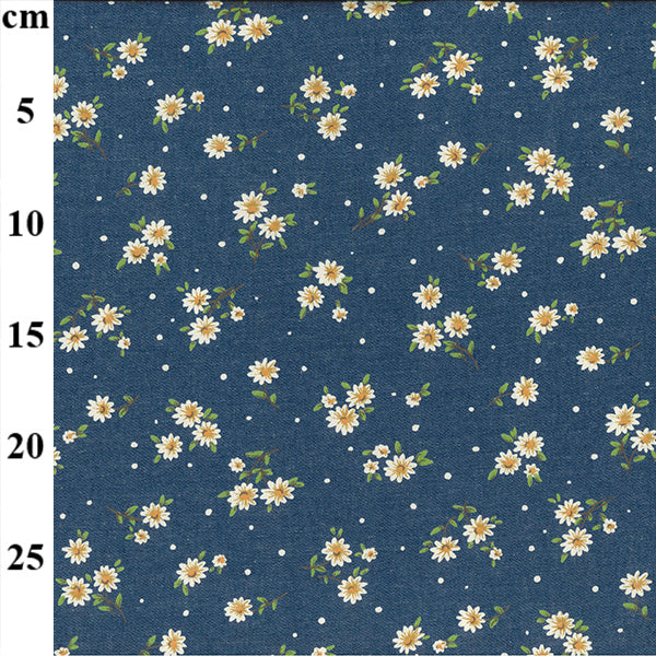 Ditsy Daisies - Chambray Denim