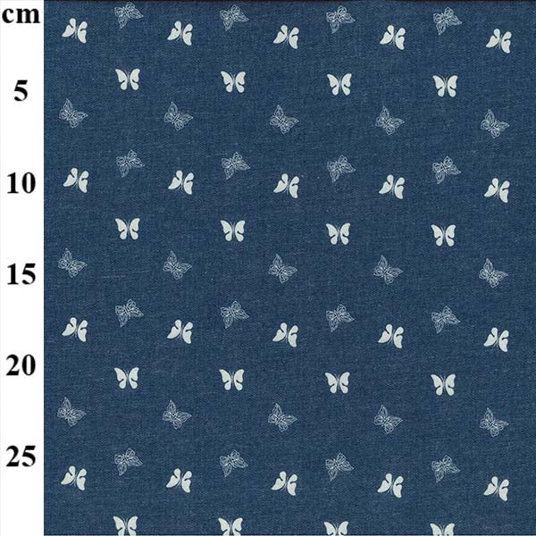 Dainty Butterflies - Chambray Denim