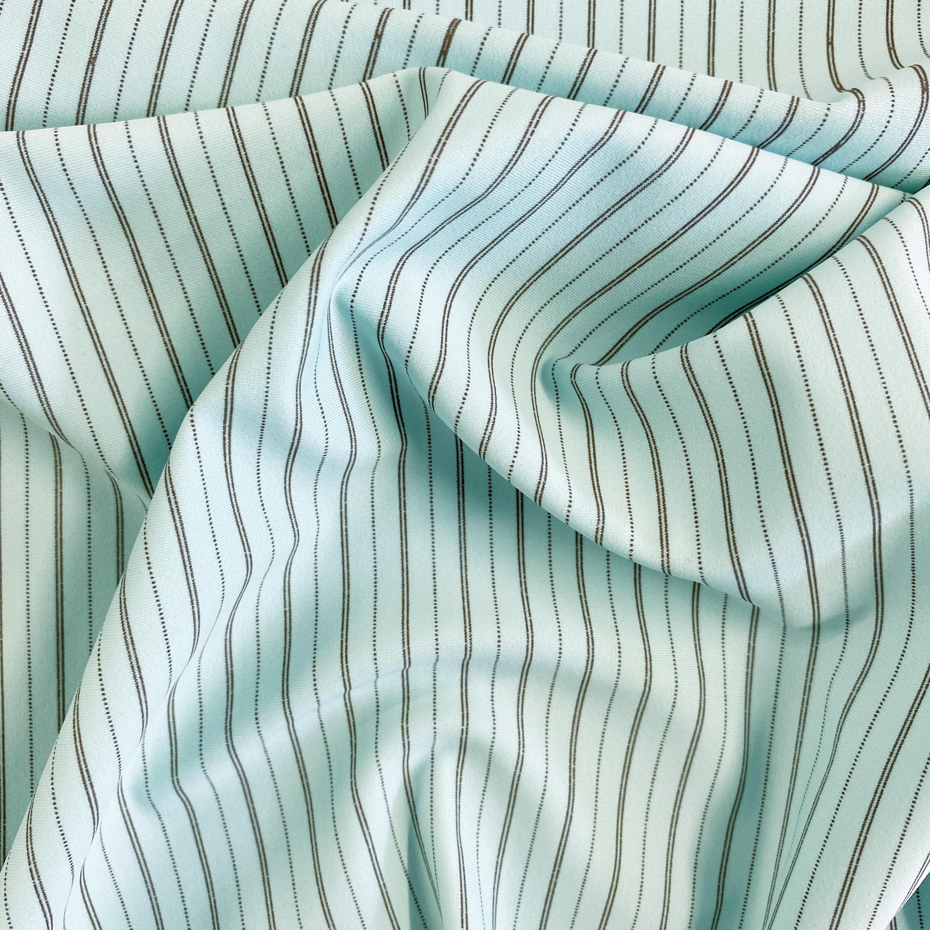 Mint Stripe Matt Lycra