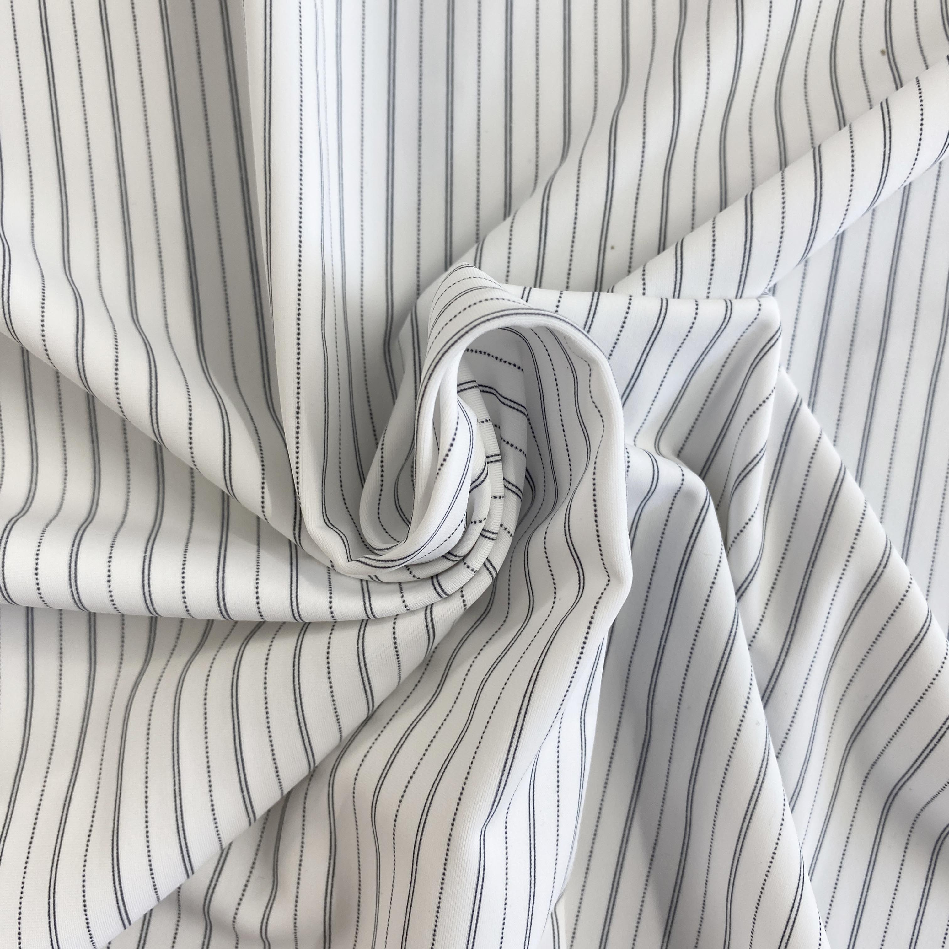 White Stripe Matt Lycra