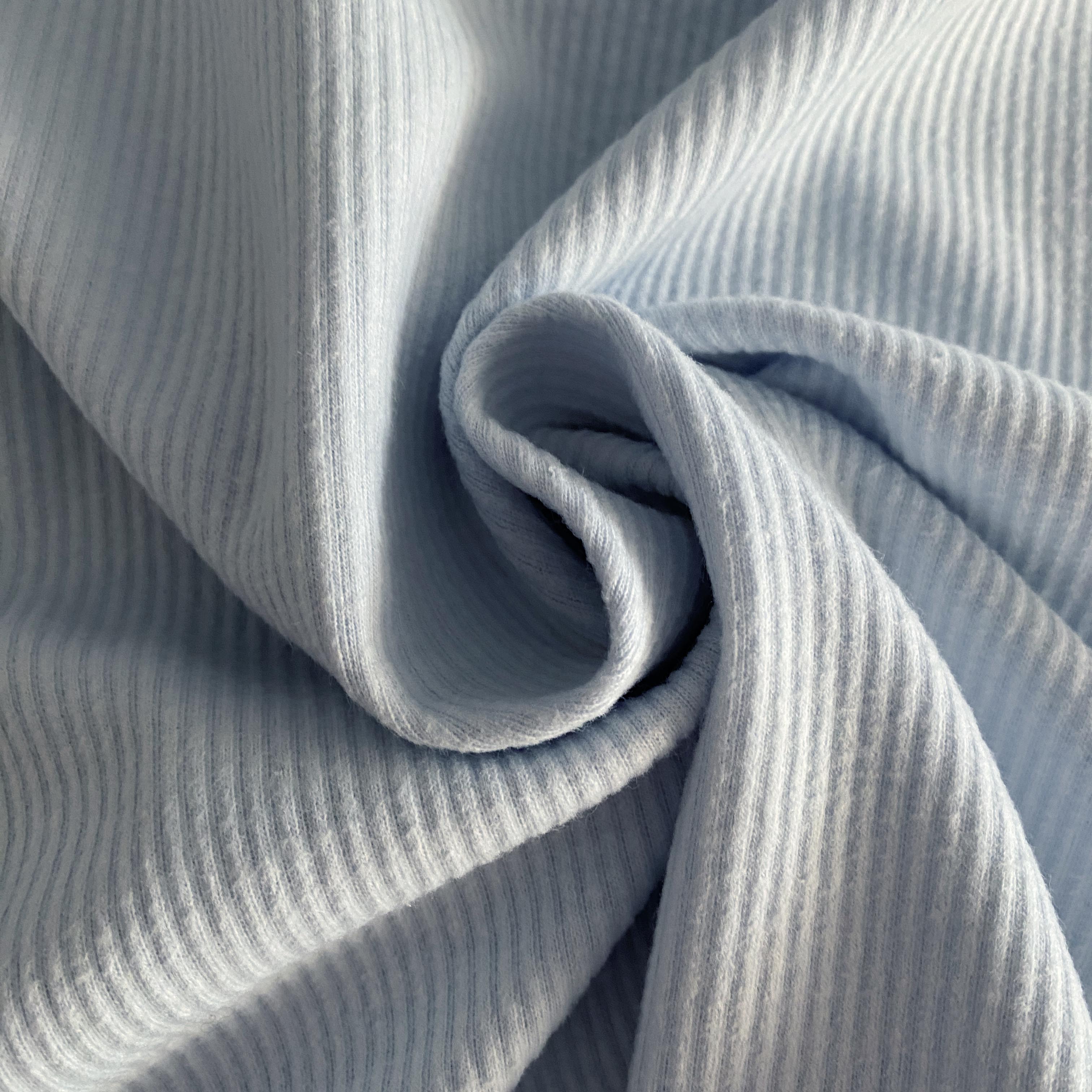 Pale Blue Ribbed Jersey