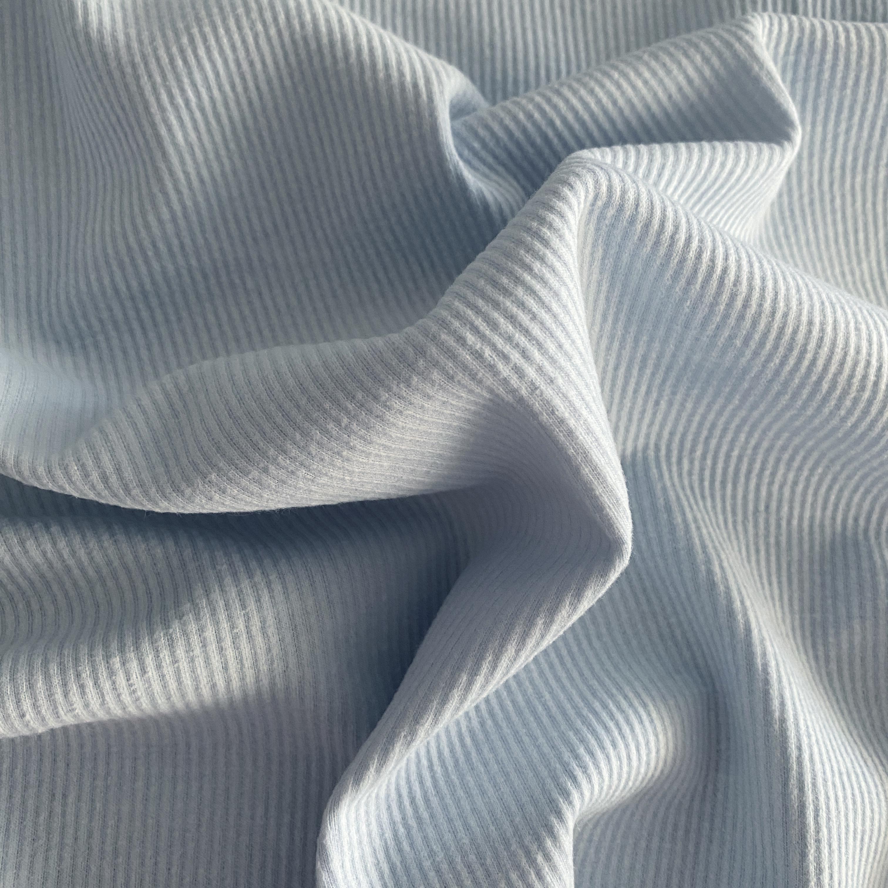 Pale Blue Ribbed Jersey