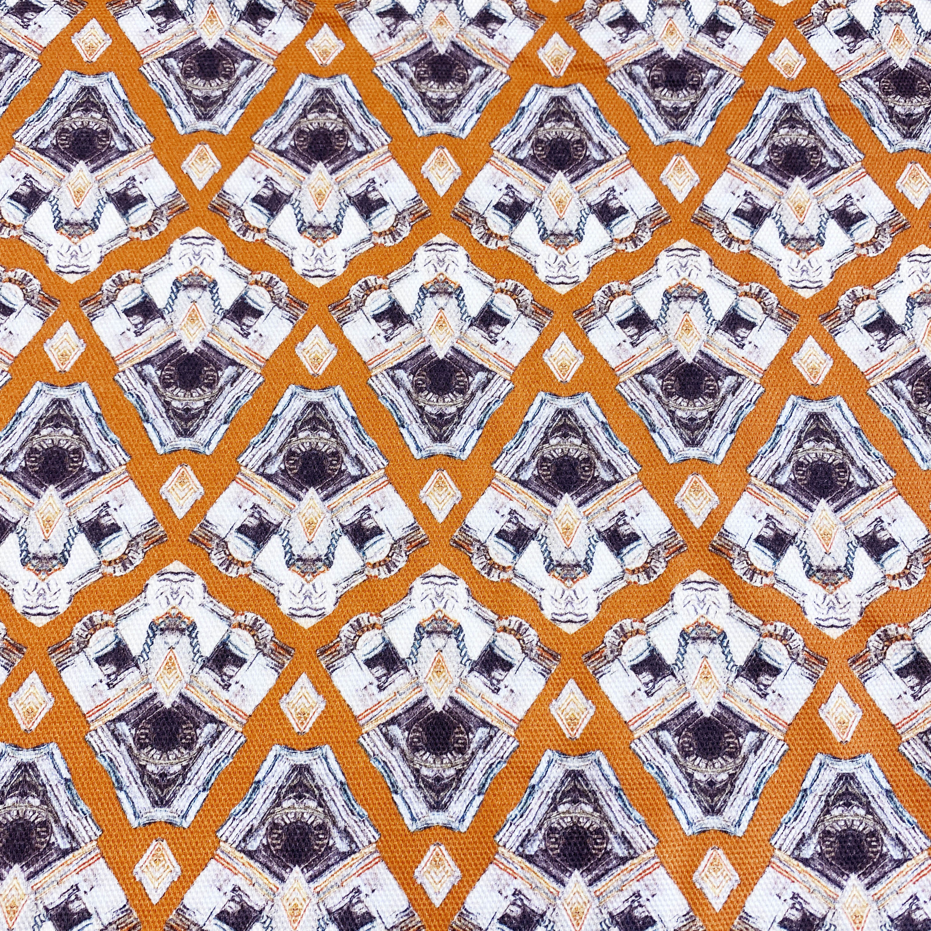 Aztec Shields Orange - 155cm x 200cm