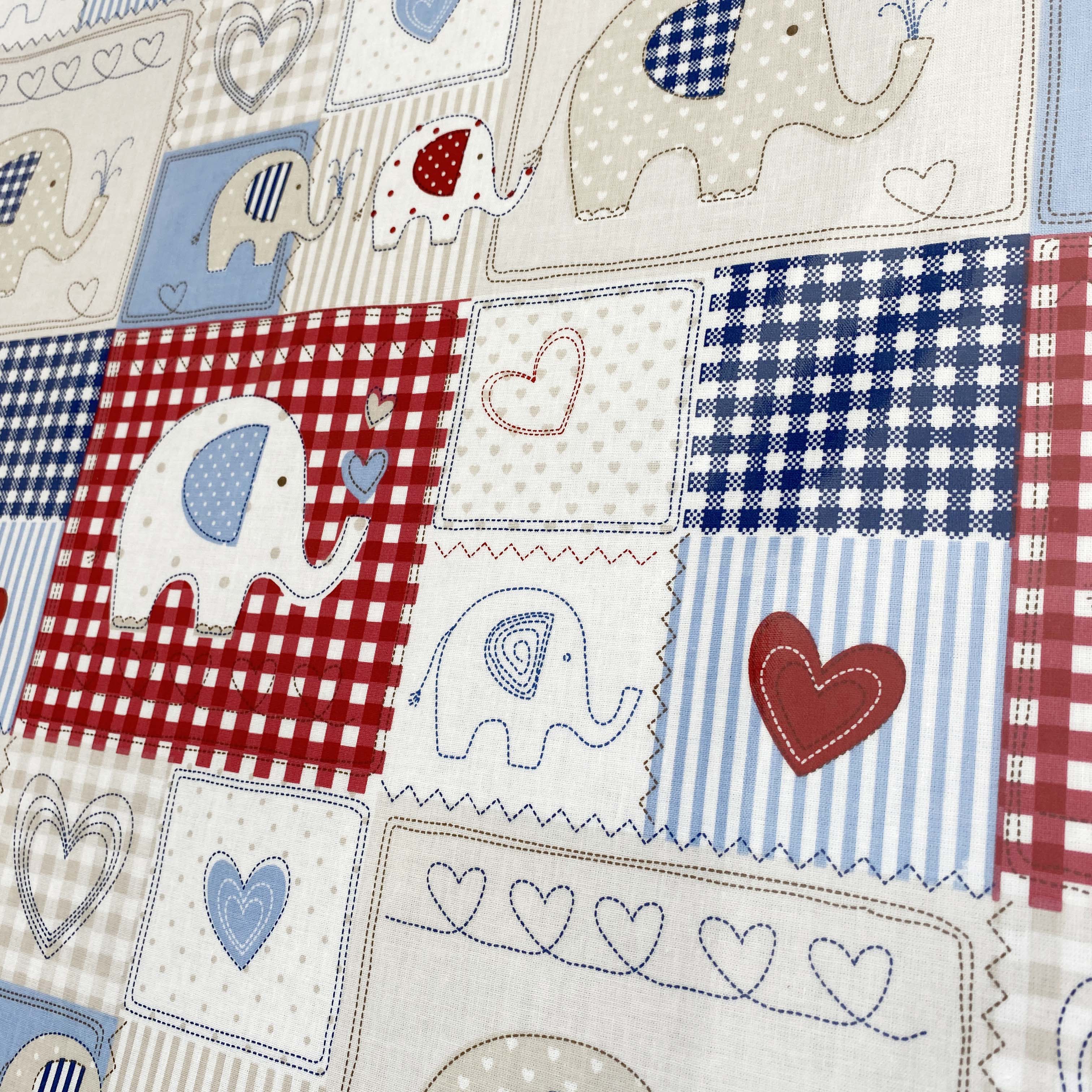 Elephant Patchwork Oilcloth