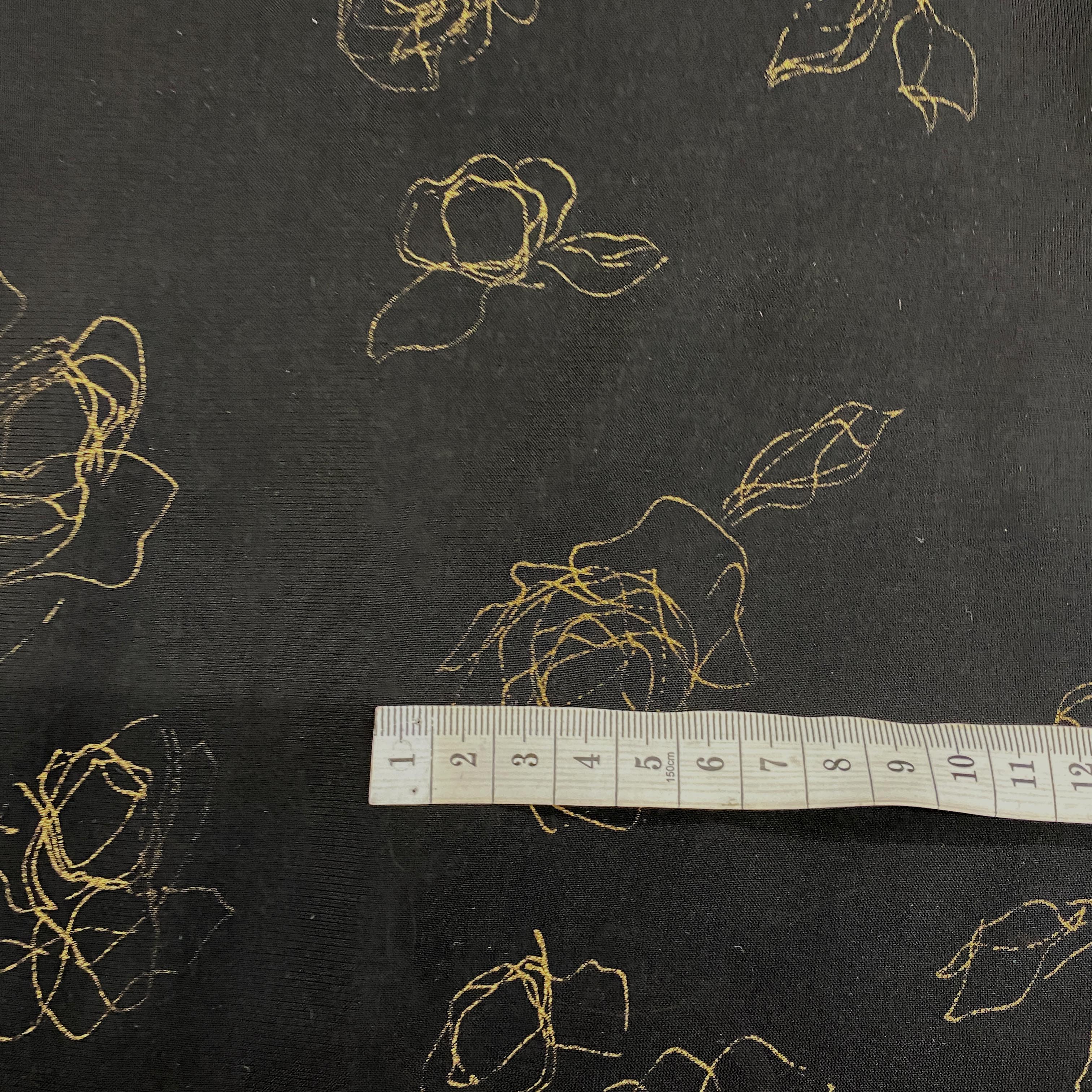 Golden Roses Noir Georgette