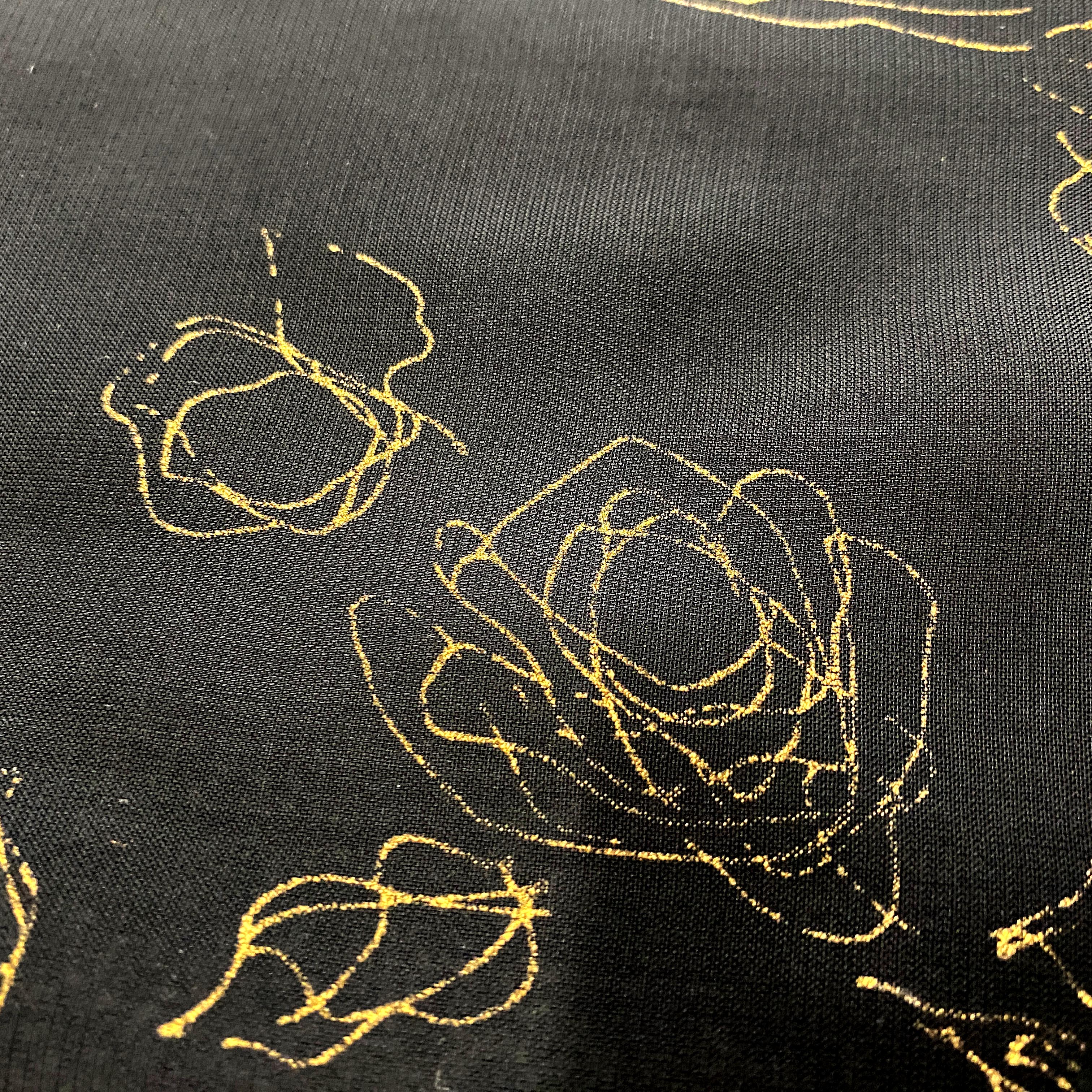 Golden Roses Noir Georgette