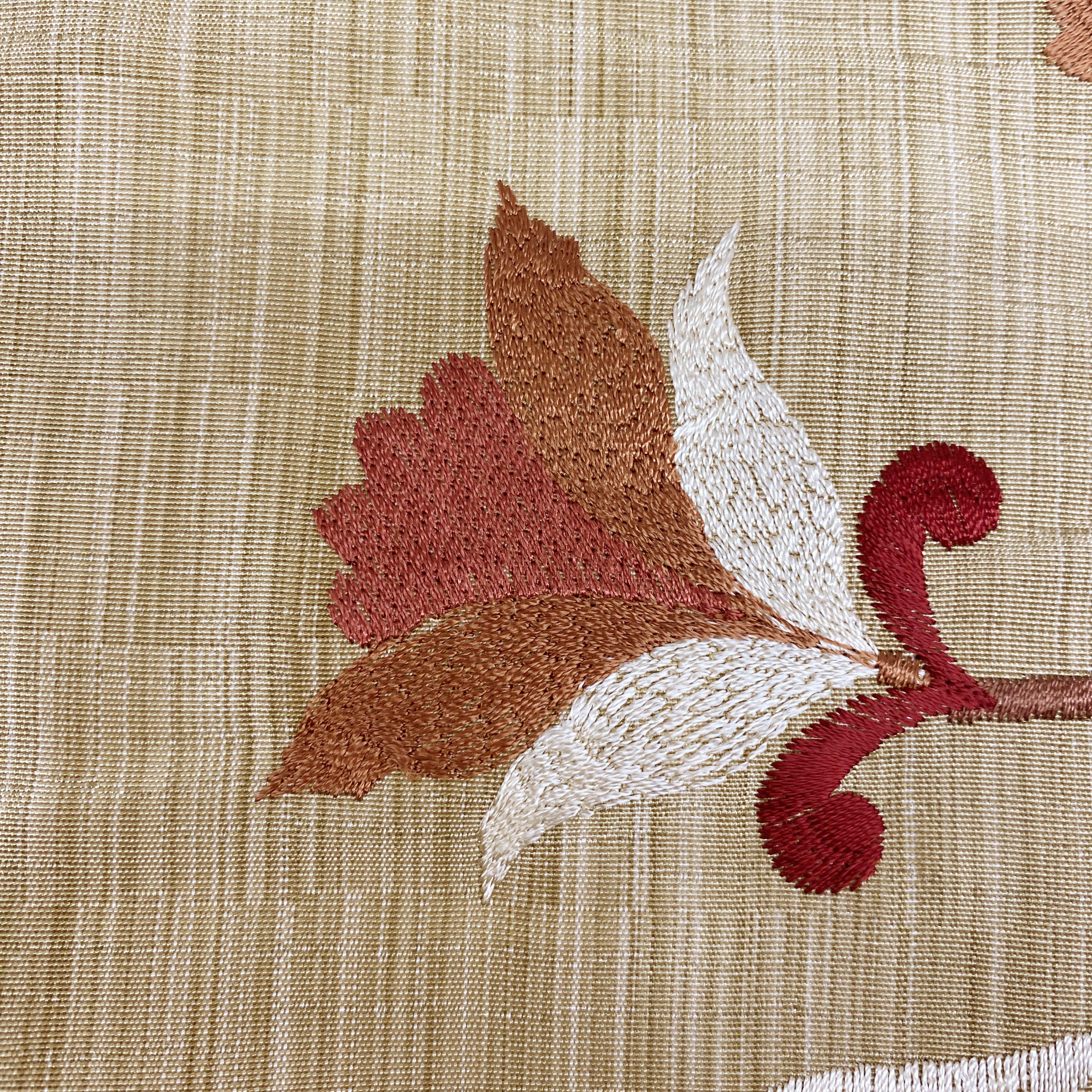 Embroidered Flaming Florals - 140cm x 100cm