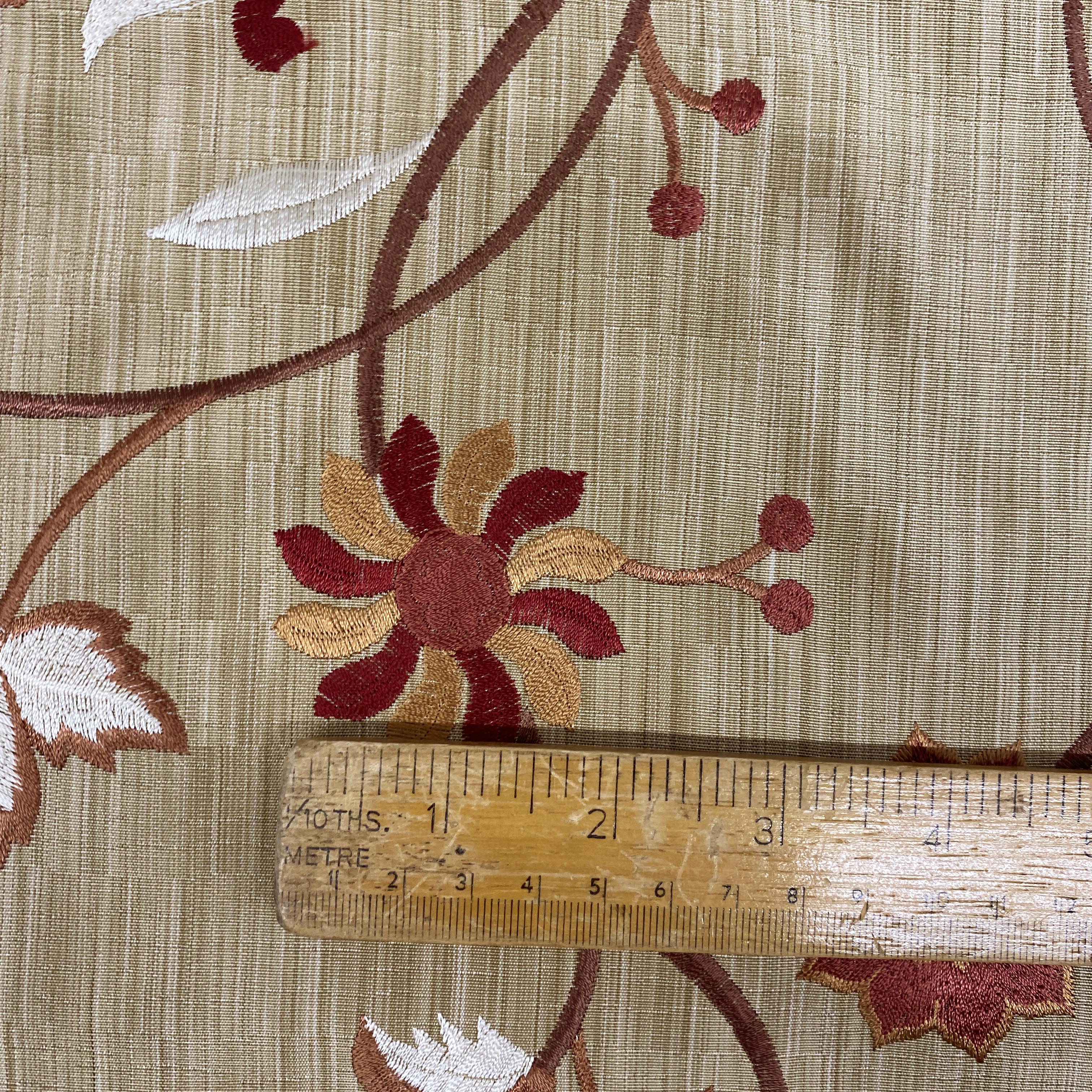 Embroidered Flaming Florals - 140cm x 100cm