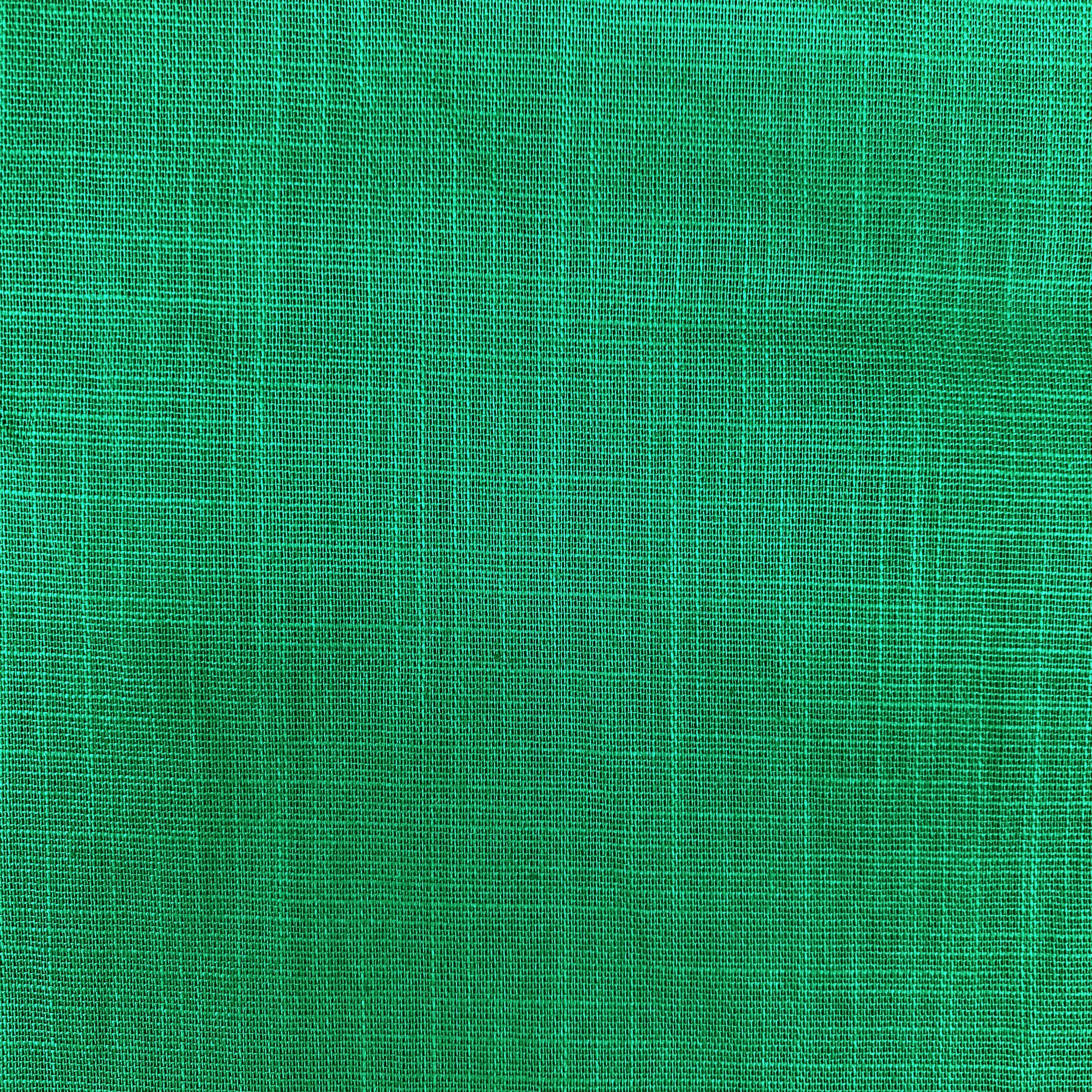 Emerald Green- Spandex Linen