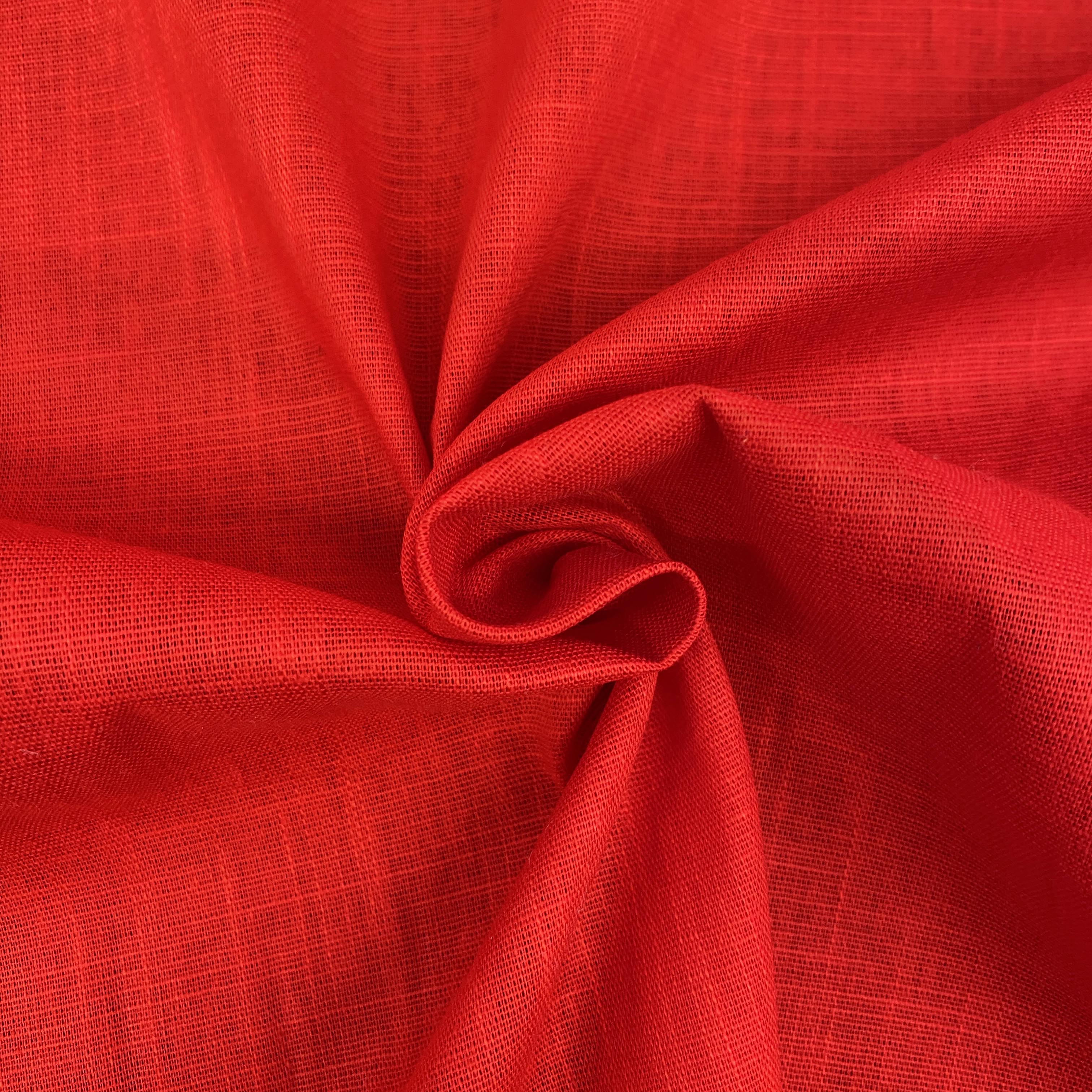 Red- Spandex Linen