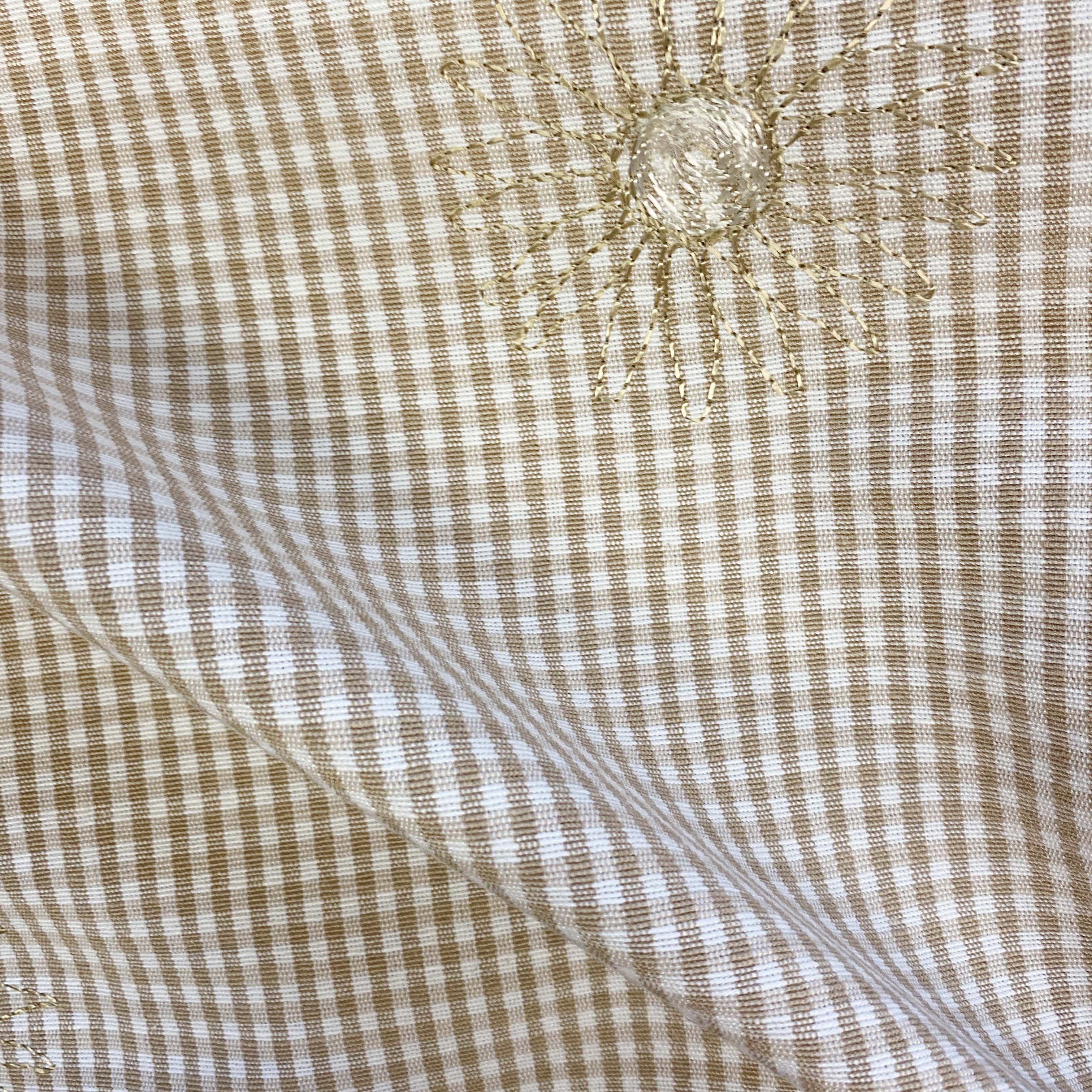 Gingham Embroidered Flowers