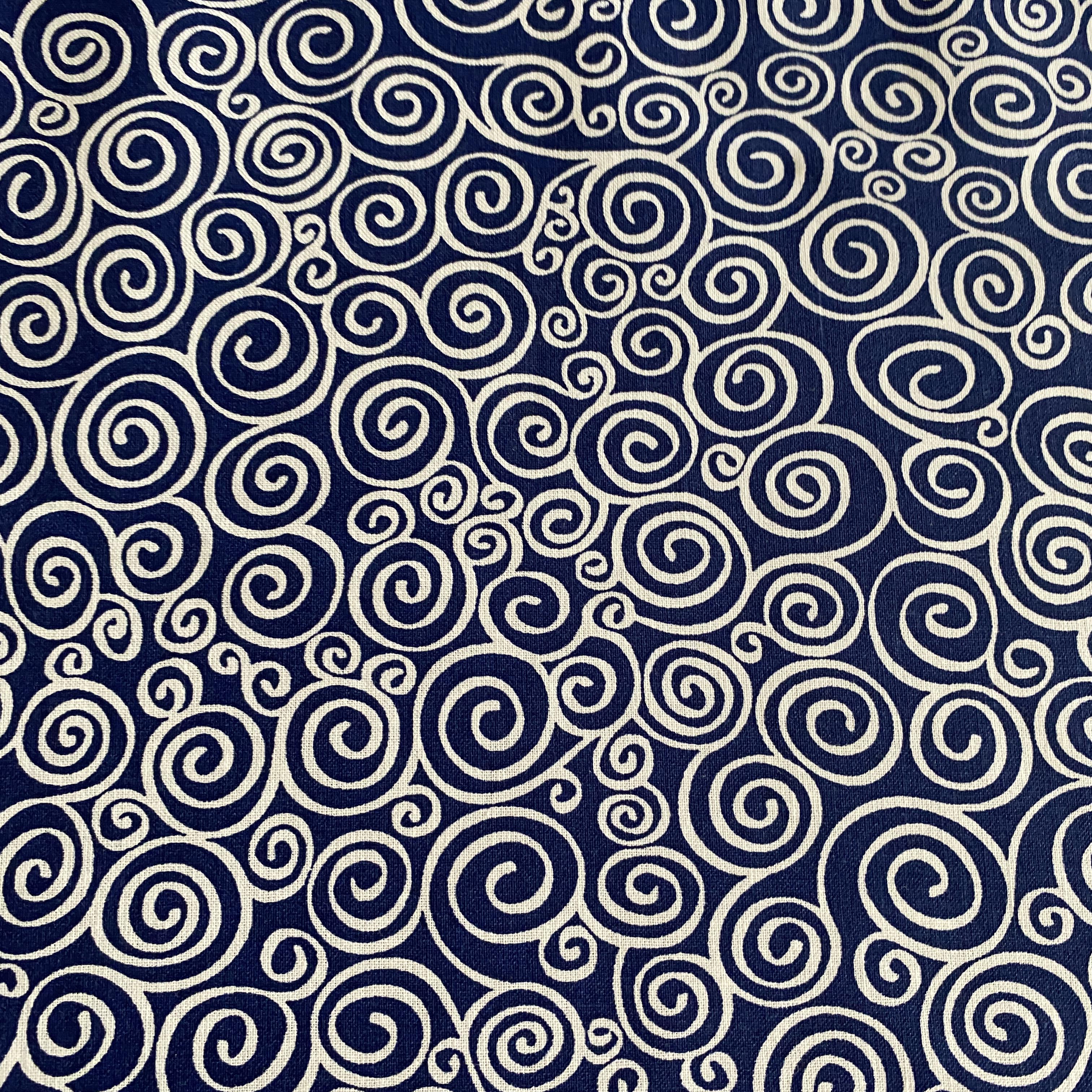 Navy Swirls