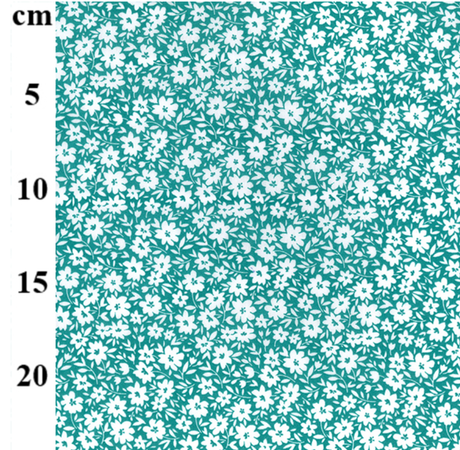 Ditsy Flowers Aqua Teal