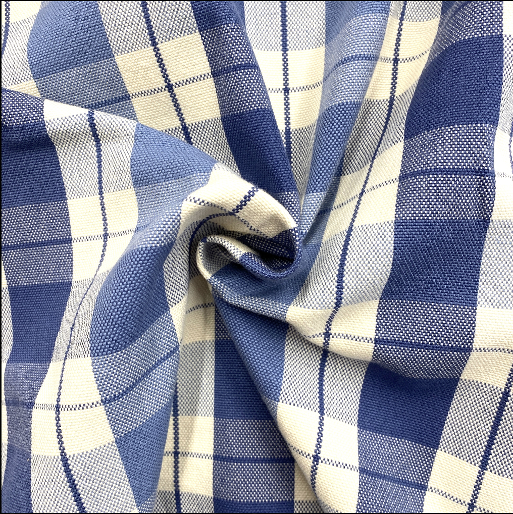 Large Check Denim - 139cm x 130cm