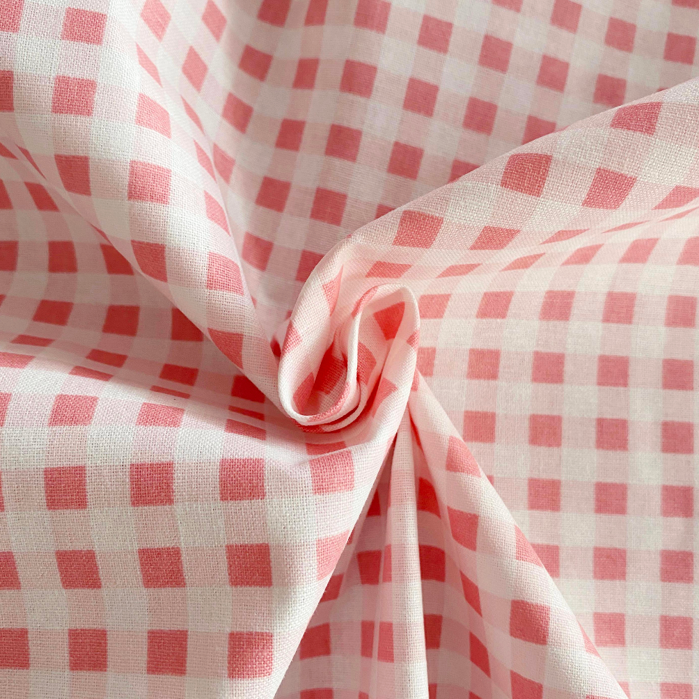 Soft Pink Gingham - 140cm x 100cm