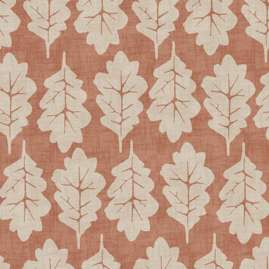 Oak Leaf - Paprika - 139cm x 115cm