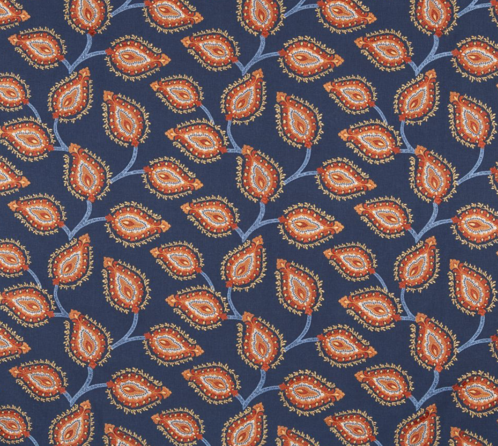 Sestriere Indigo Embroidered - 139cm x 130cm