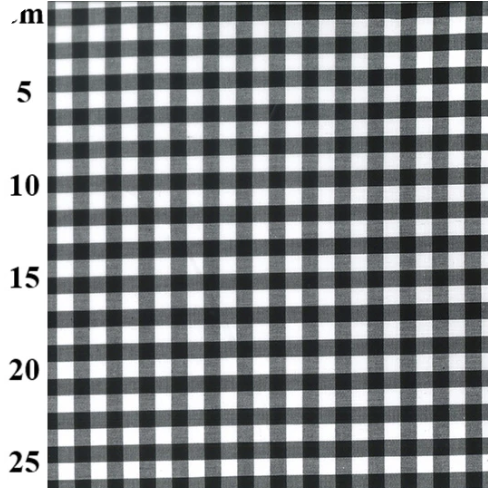 Gingham Cotton Black 9mm