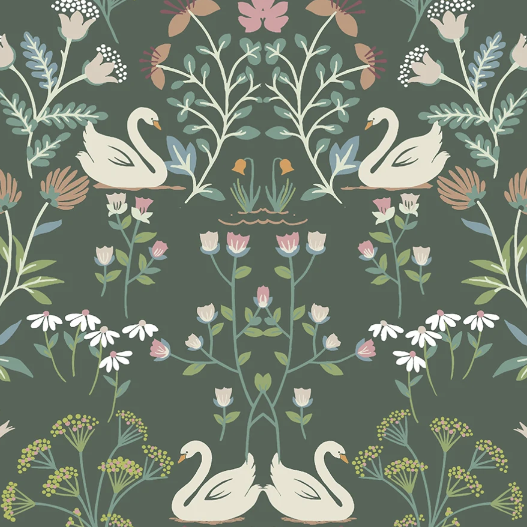 Swan - Garden Oilcloth