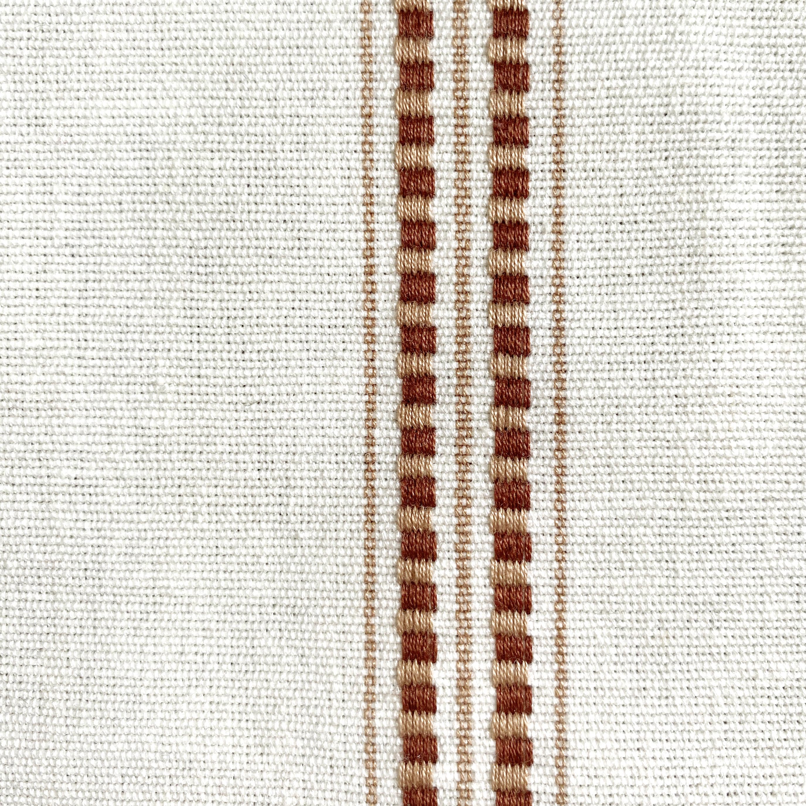 Embroidered Brown Stripes