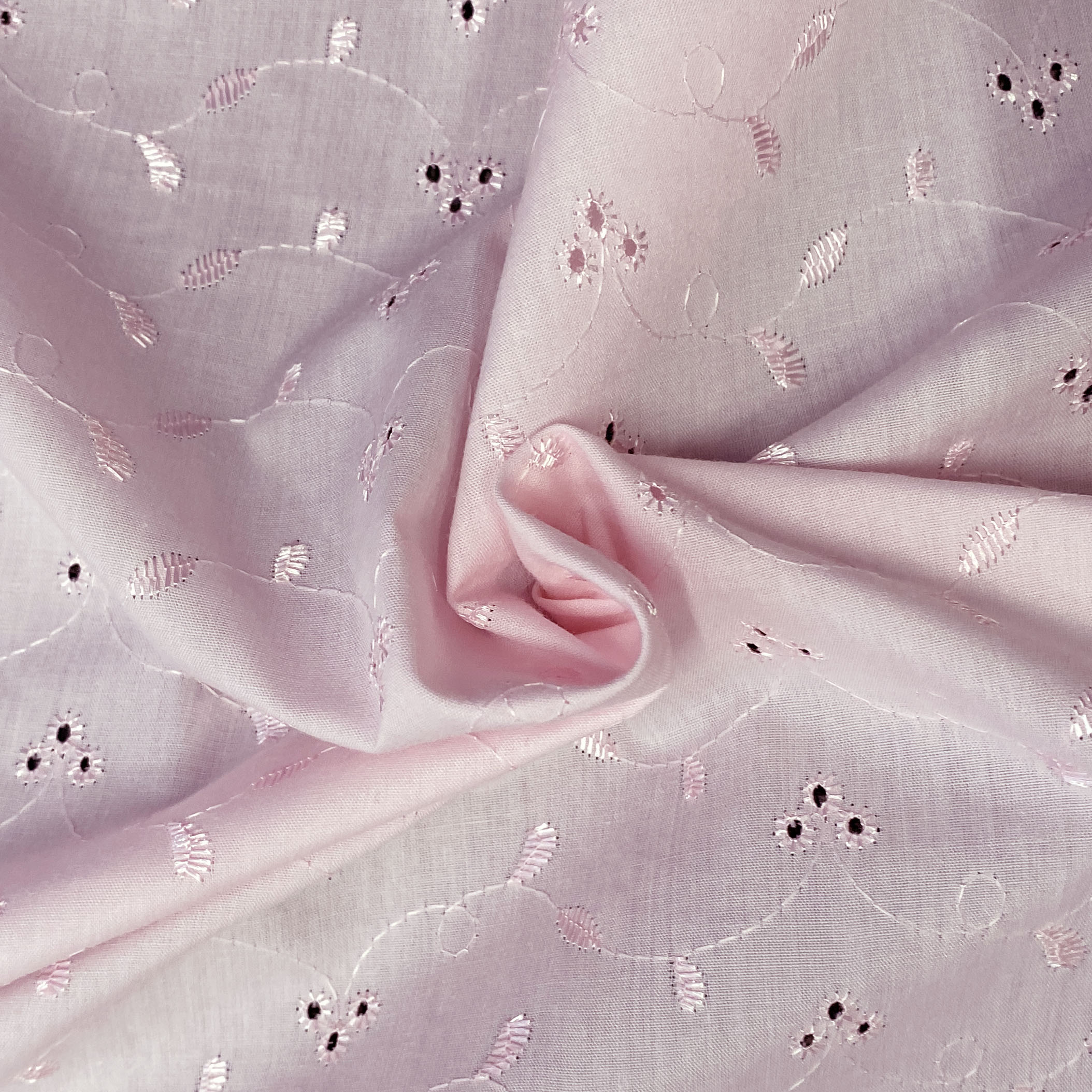 Broderie Anglais 3 Hole Design - Pink