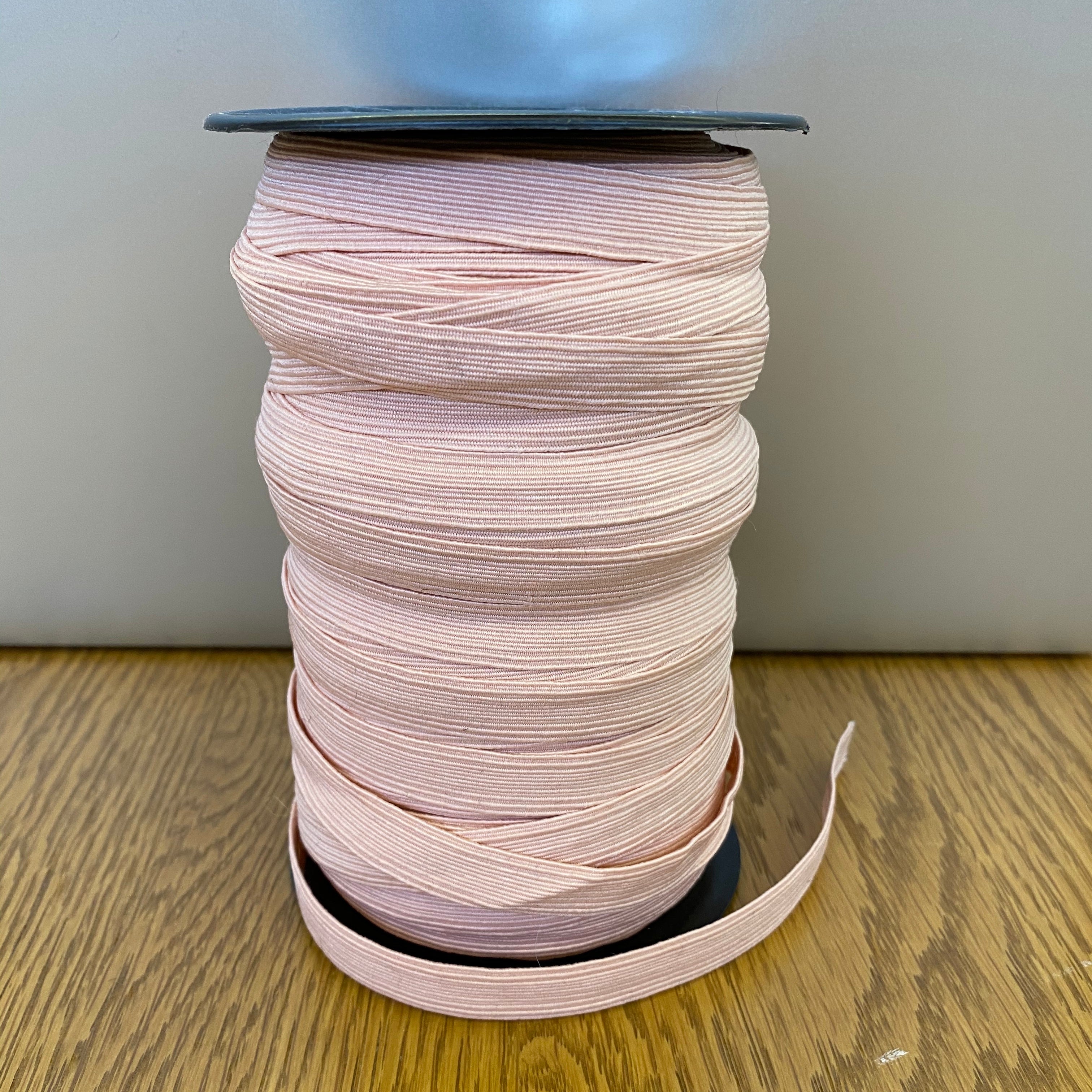 Flat Elastic - 12mm - Pale Pink