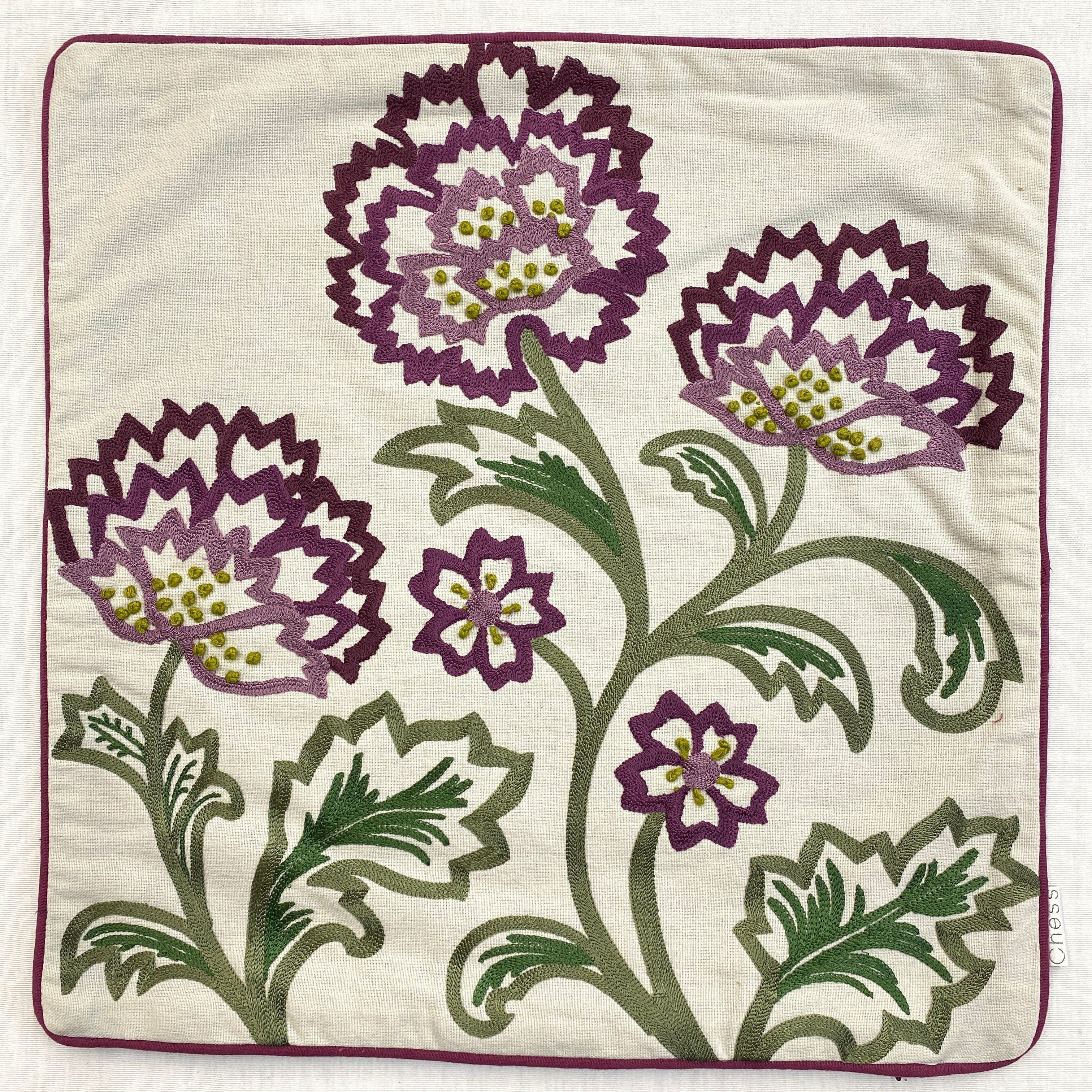 Embroidered Floral - Plum