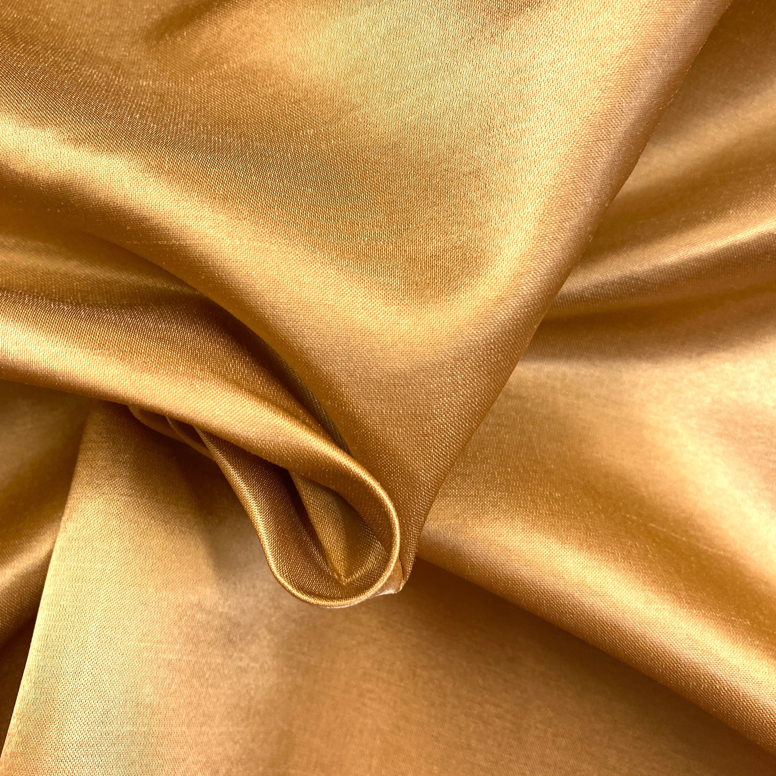 Shantung Satin - Antique Gold