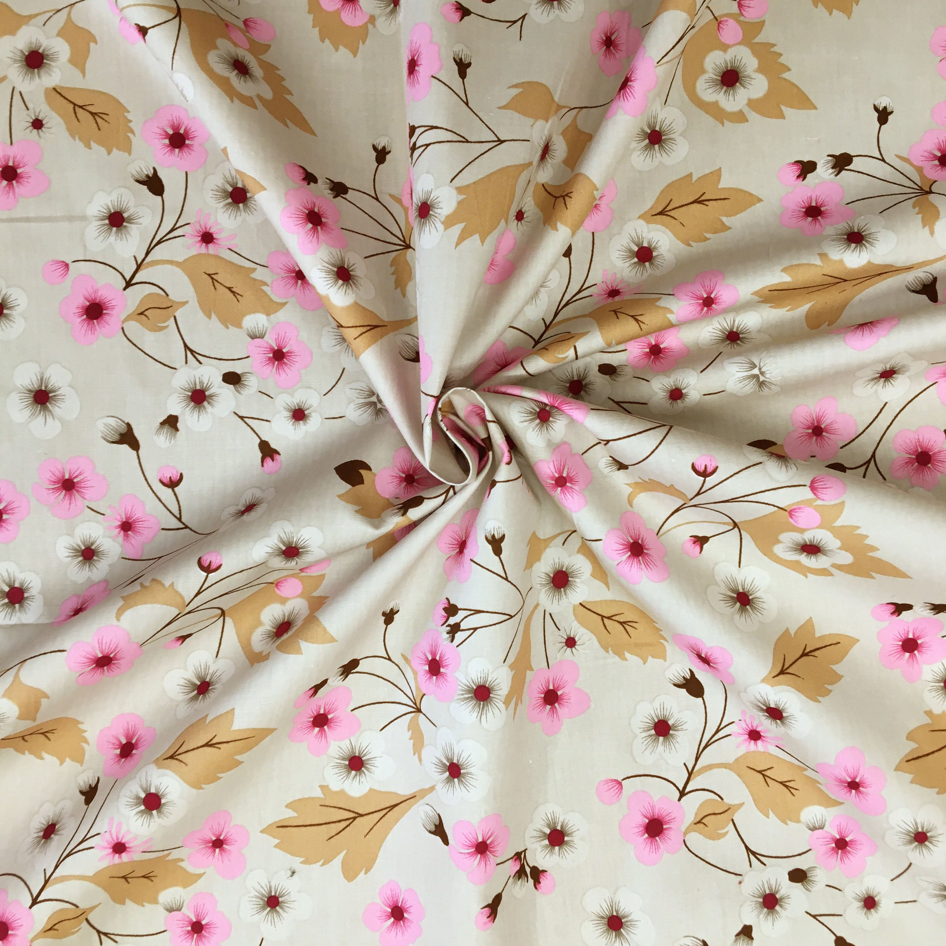 Cotton Poplin - Cornflower Fawn Mix