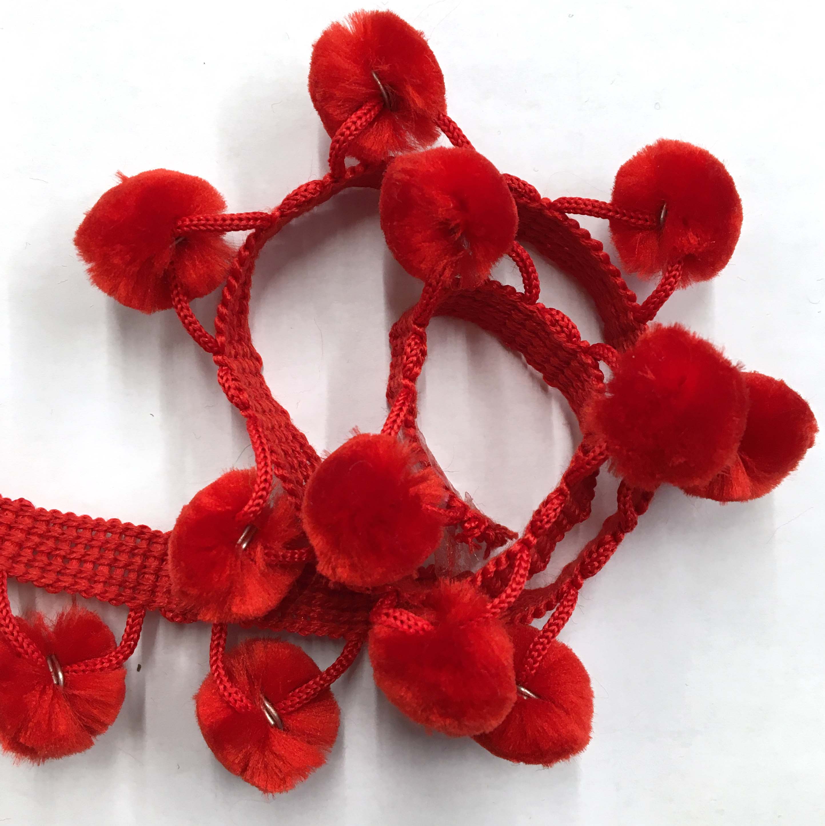 Red Pom Pom Trimming