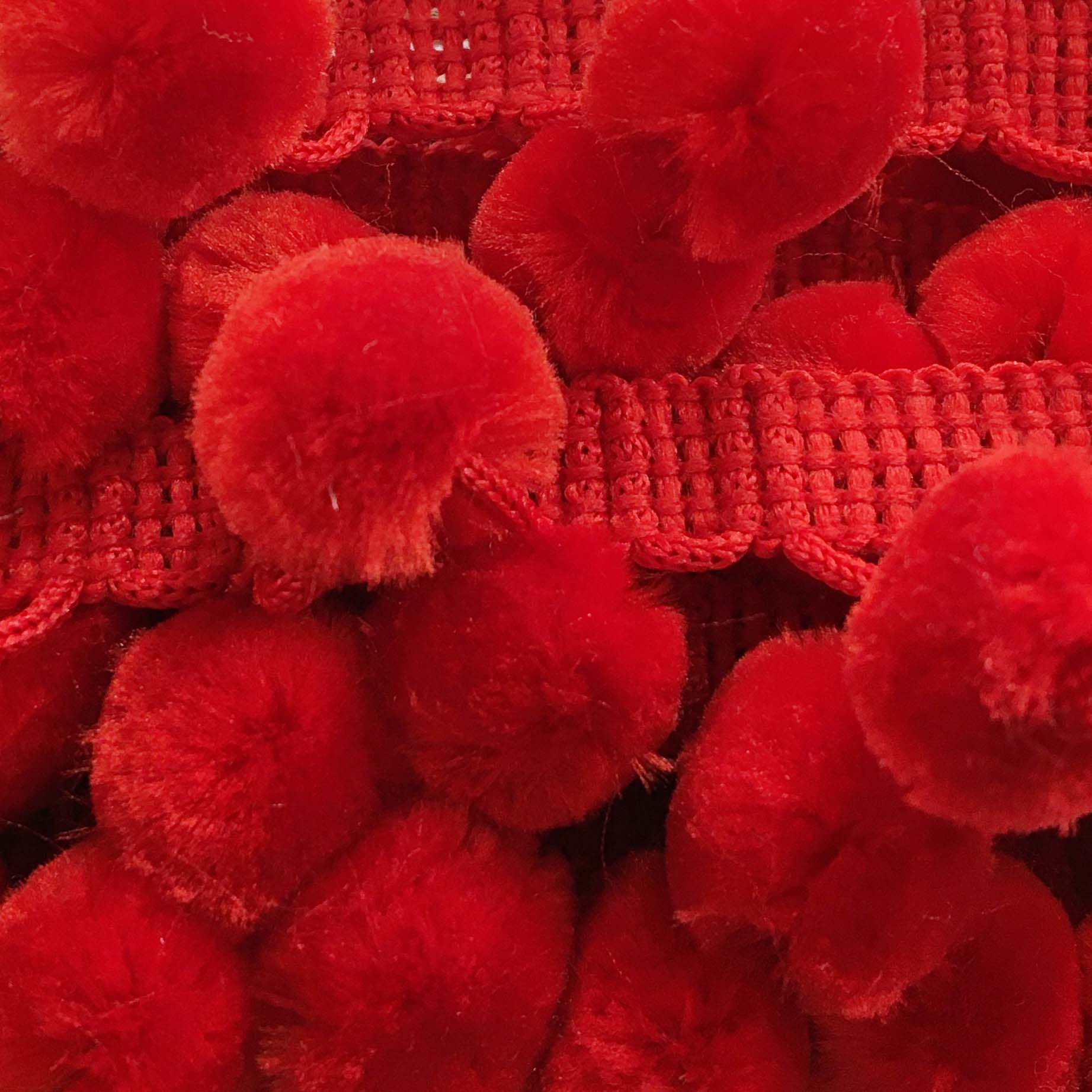 Red Pom Pom Trimming