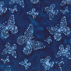 John Louden - Batik - Blue Butterflies