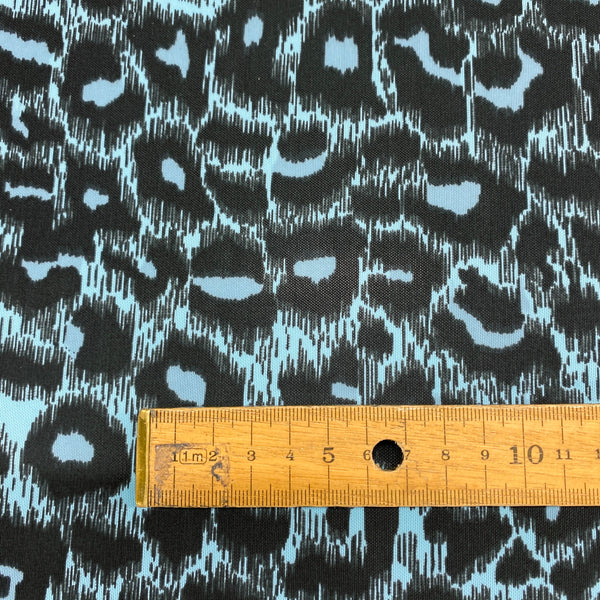 Cheetah Blue Powernet Lycra