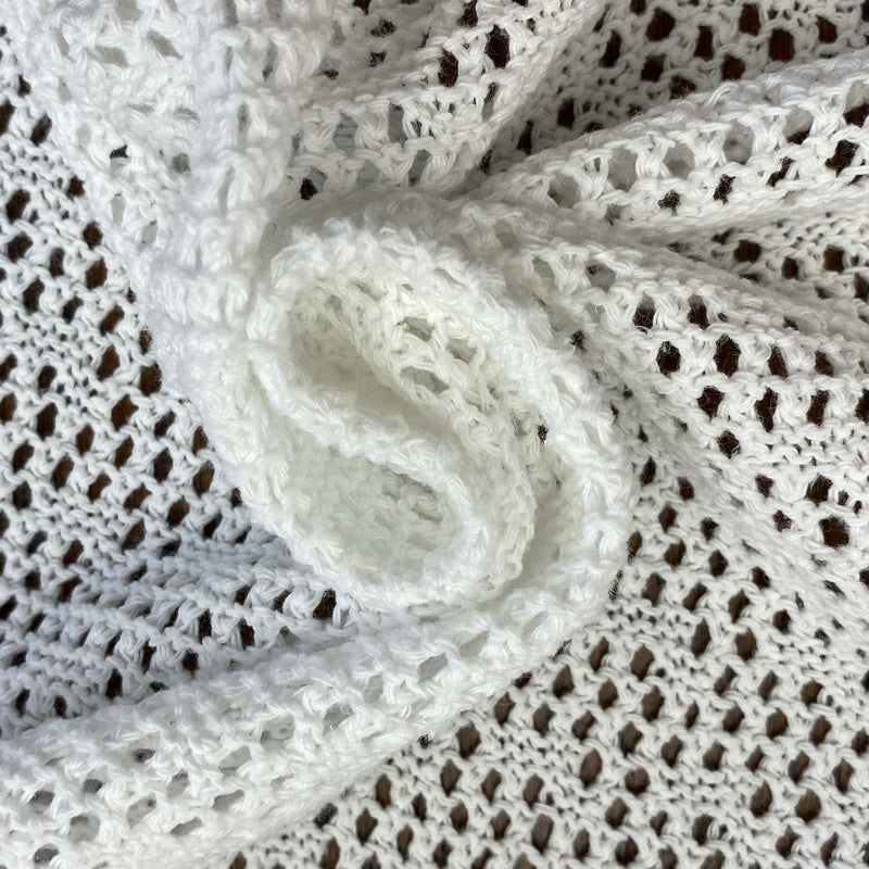 White Fish Net Knitted