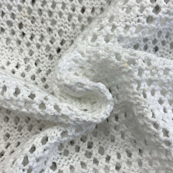 White Fish Net Knitted
