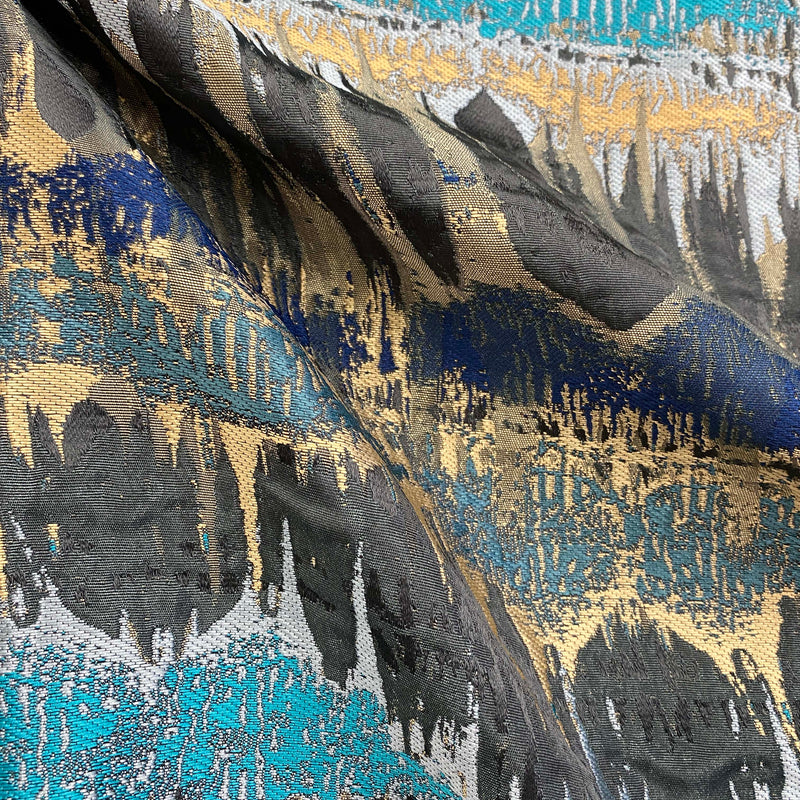 Golden Teal Fantasy - 140cm x 350cm