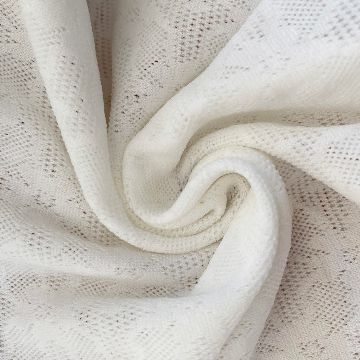 Stretch Lightweight Tubular Jersey Mix Floral - White