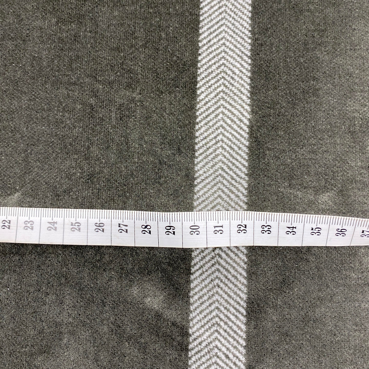 Smokey Grey Herringbone Velour