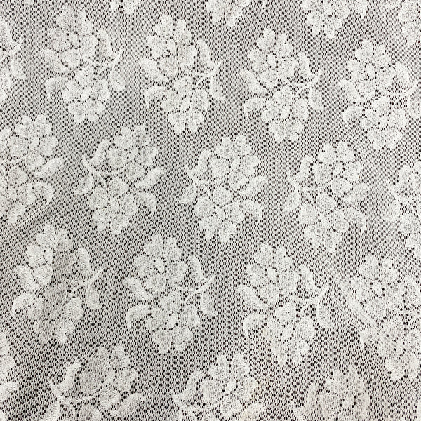 White Floral Stretch Netting