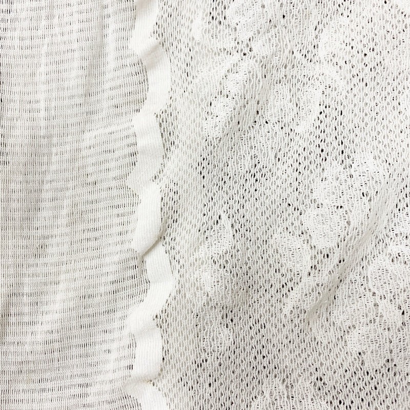 White Floral Stretch Netting