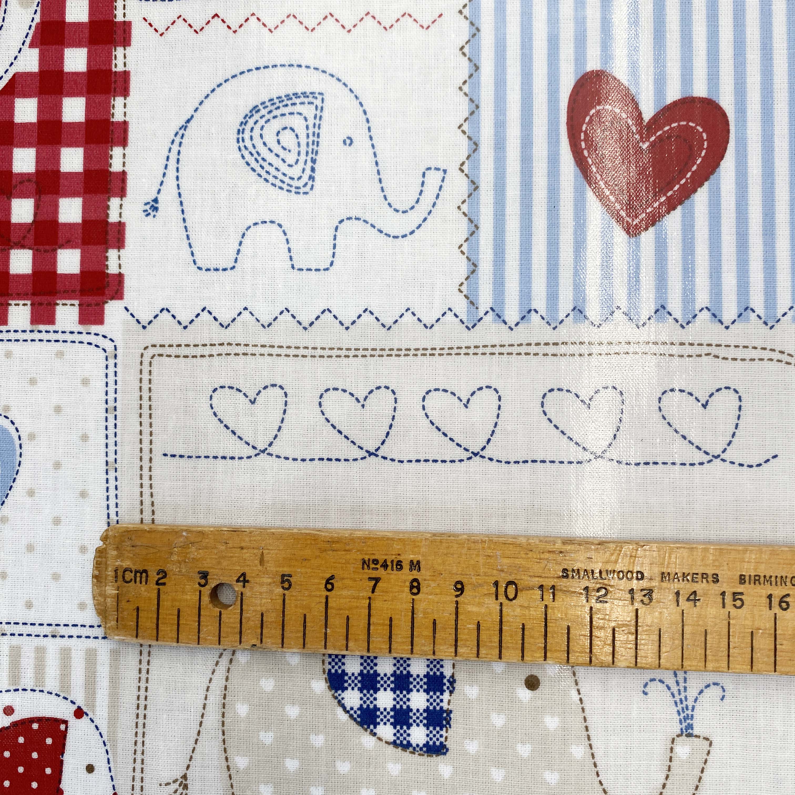 Elephant Patchwork Oilcloth