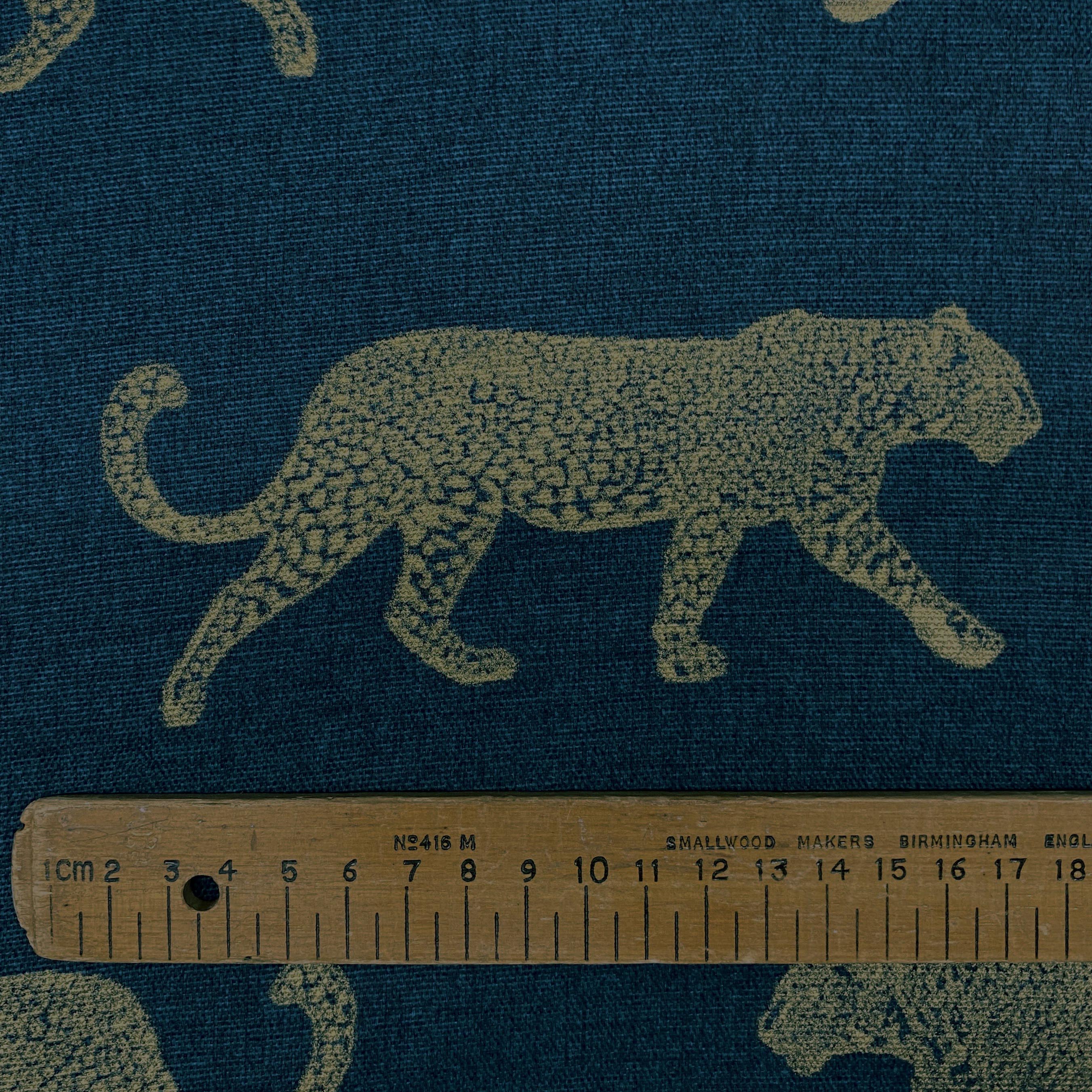 Leopard - Teal - 140cm x 275cm