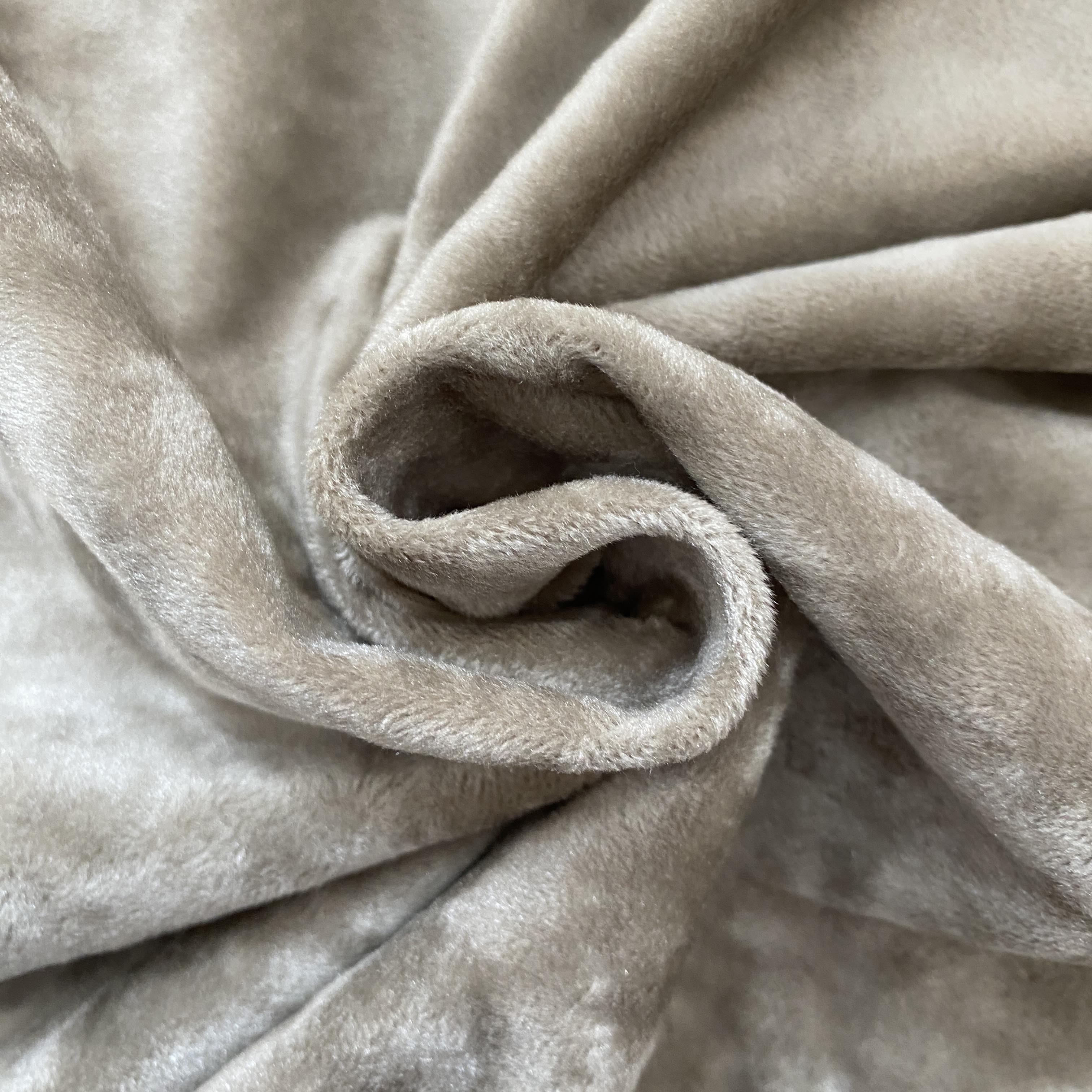 Mushroom Velvet - 139cm x 270cm