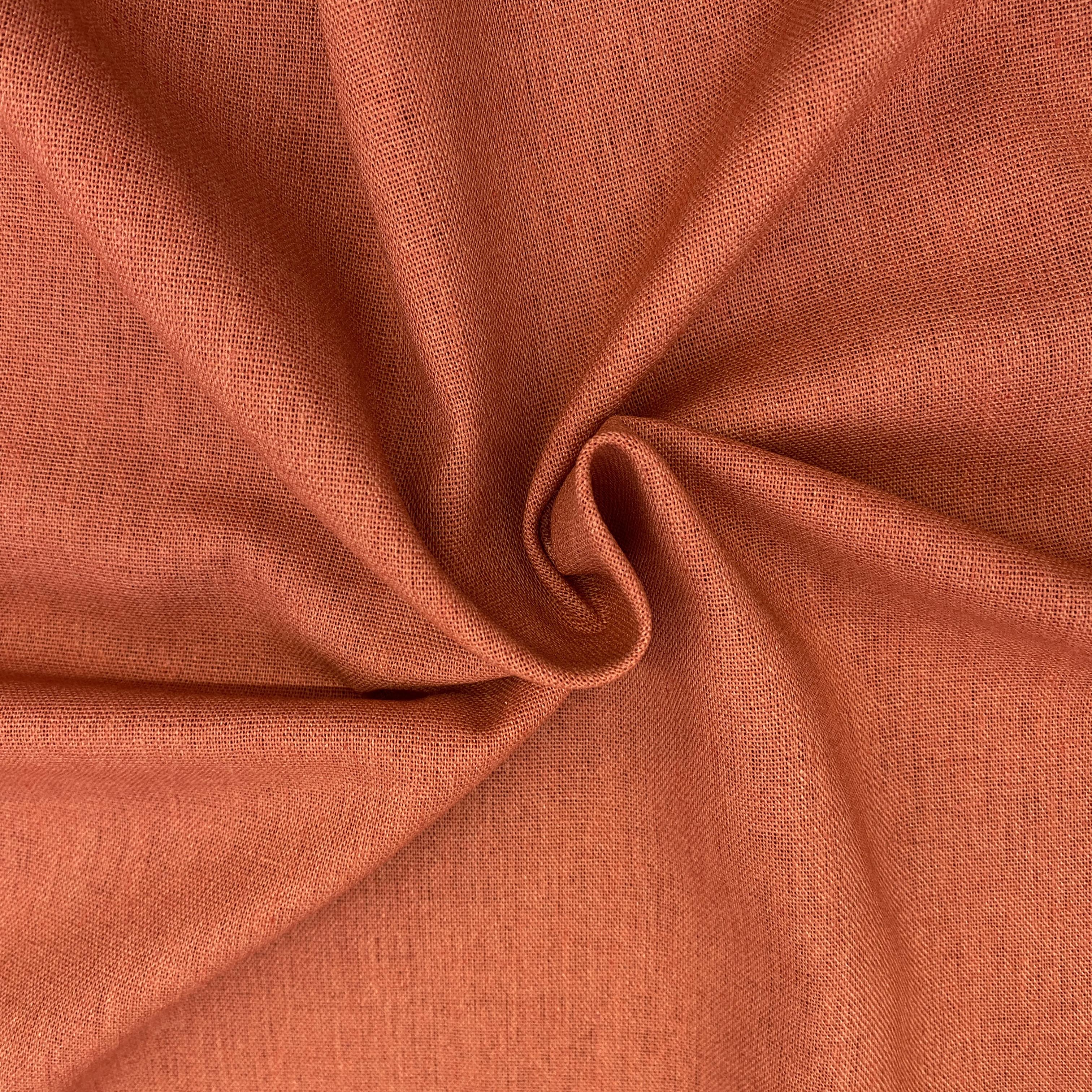 Rust - Linen Viscose