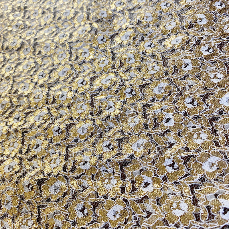 Gold Florals Lace Effect