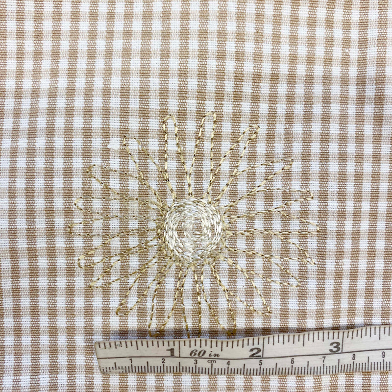 Gingham Embroidered Flowers