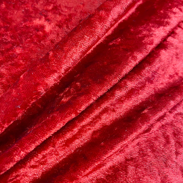 Christmas Red Crushed Velour