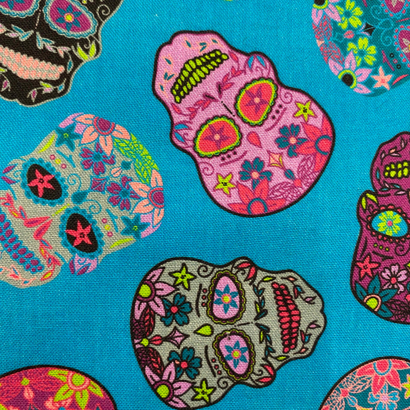 Mexican Skulls - Teal