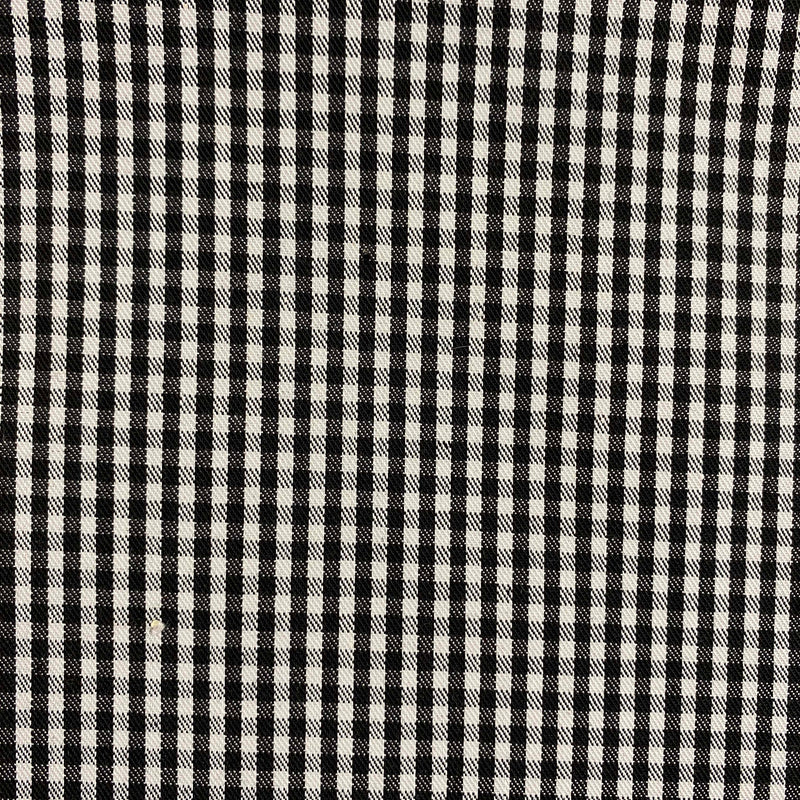 Gingham Woven Small Black Check