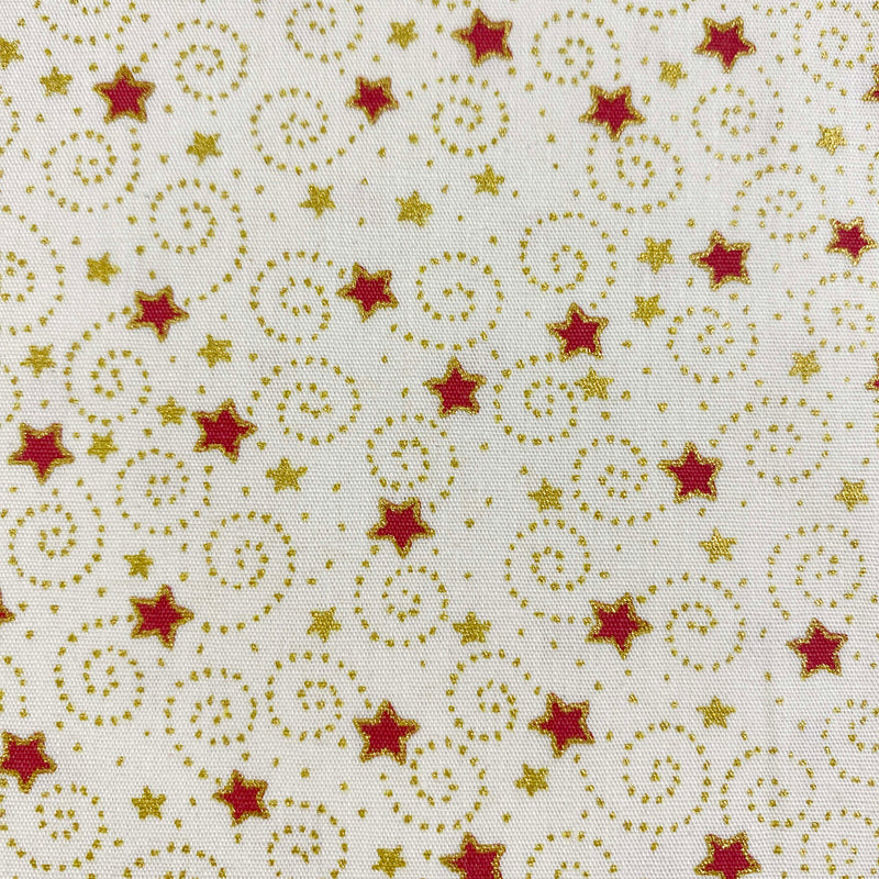 Christmas Gold Red Stars